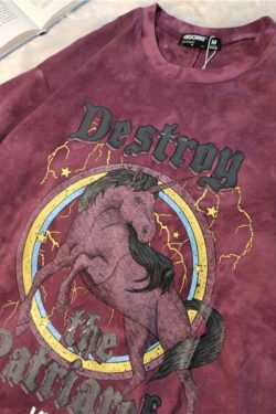 Y2K Grunge Destroy The Patriarchy Shirt - Retro 90S Fashion, Summer Y2K Outfits, Gothic Y2K Style