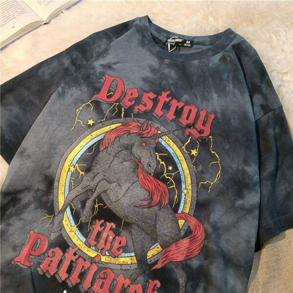 Y2K Grunge Destroy The Patriarchy Shirt - Retro 90S Fashion, Summer Y2K Outfits, Gothic Y2K Style