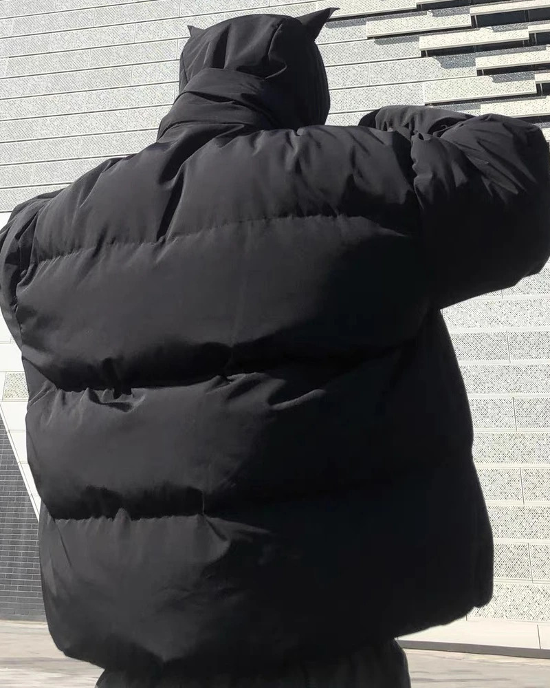 Y2K Grunge Devil Puffer Jacket - Retro 90S Fashion, Summer Outfits, And Club Party Style Y2K Grunge Devil Puffer Jacket - Retro 90S Fashion, Summer Outfits, And Club Party Style