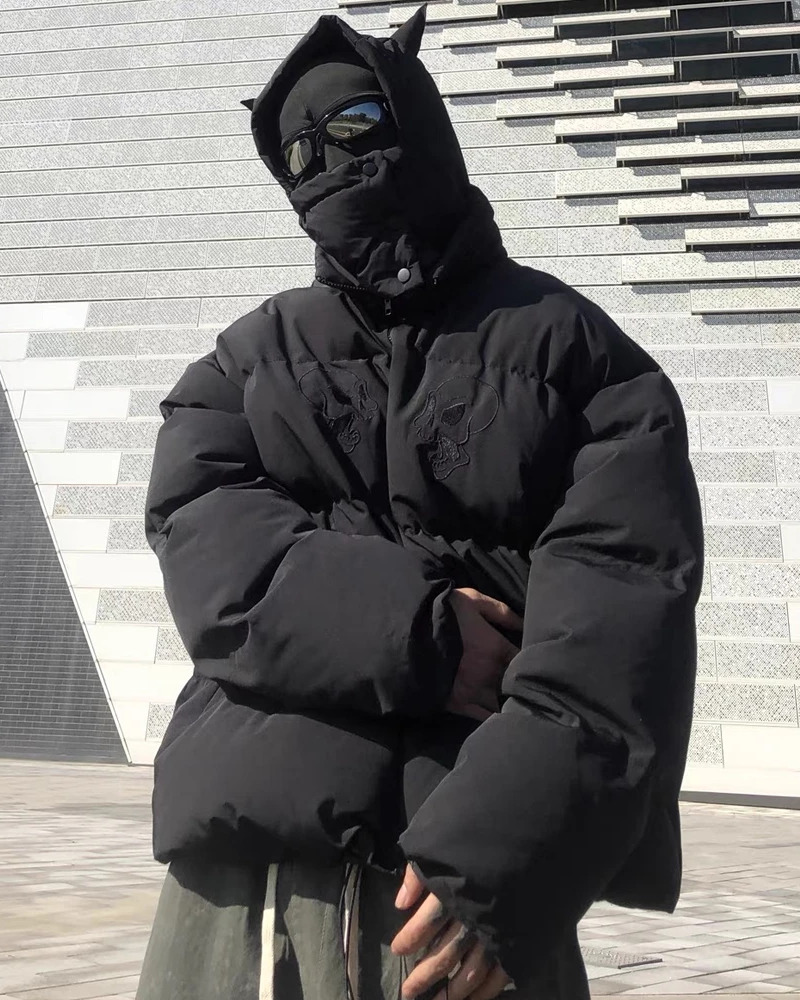 Y2K Grunge Devil Puffer Jacket - Retro 90S Fashion, Summer Outfits, And Club Party Style Y2K Grunge Devil Puffer Jacket - Retro 90S Fashion, Summer Outfits, And Club Party Style