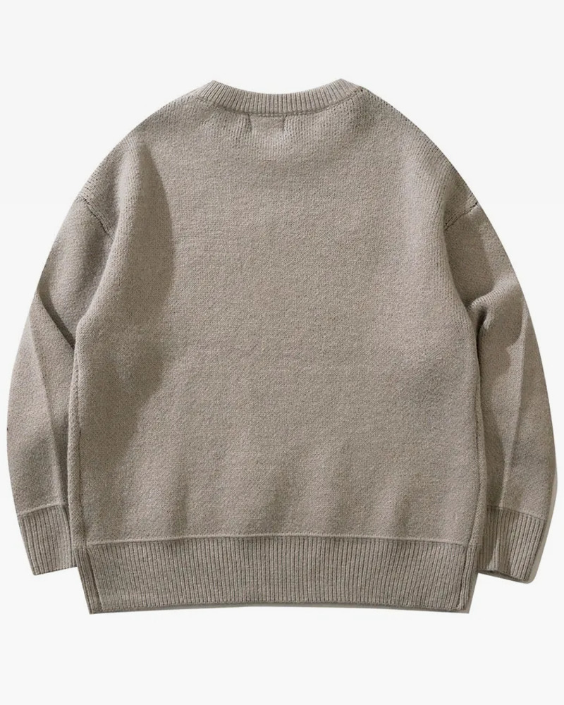 Y2K Grunge Doberman Print Sweater - Retro 90S Fashion, Y2K Outfits, And Pastel Goth Style Y2K Grunge Doberman Print Sweater - Retro 90S Fashion, Y2K Outfits, And Pastel Goth Style