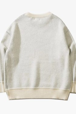 Y2K Grunge Doberman Print Sweater - Retro 90S Fashion, Y2K Outfits, And Pastel Goth Style