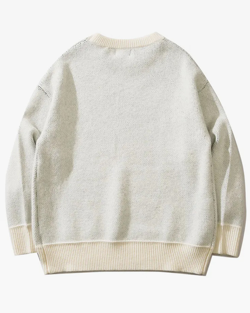 Y2K Grunge Doberman Print Sweater - Retro 90S Fashion, Y2K Outfits, And Pastel Goth Style Y2K Grunge Doberman Print Sweater - Retro 90S Fashion, Y2K Outfits, And Pastel Goth Style