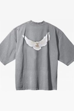 Y2K Grunge Dove Shirt - Retro 90S Summer Outfit, Pastel Goth, Y2K Club & Party Fashion