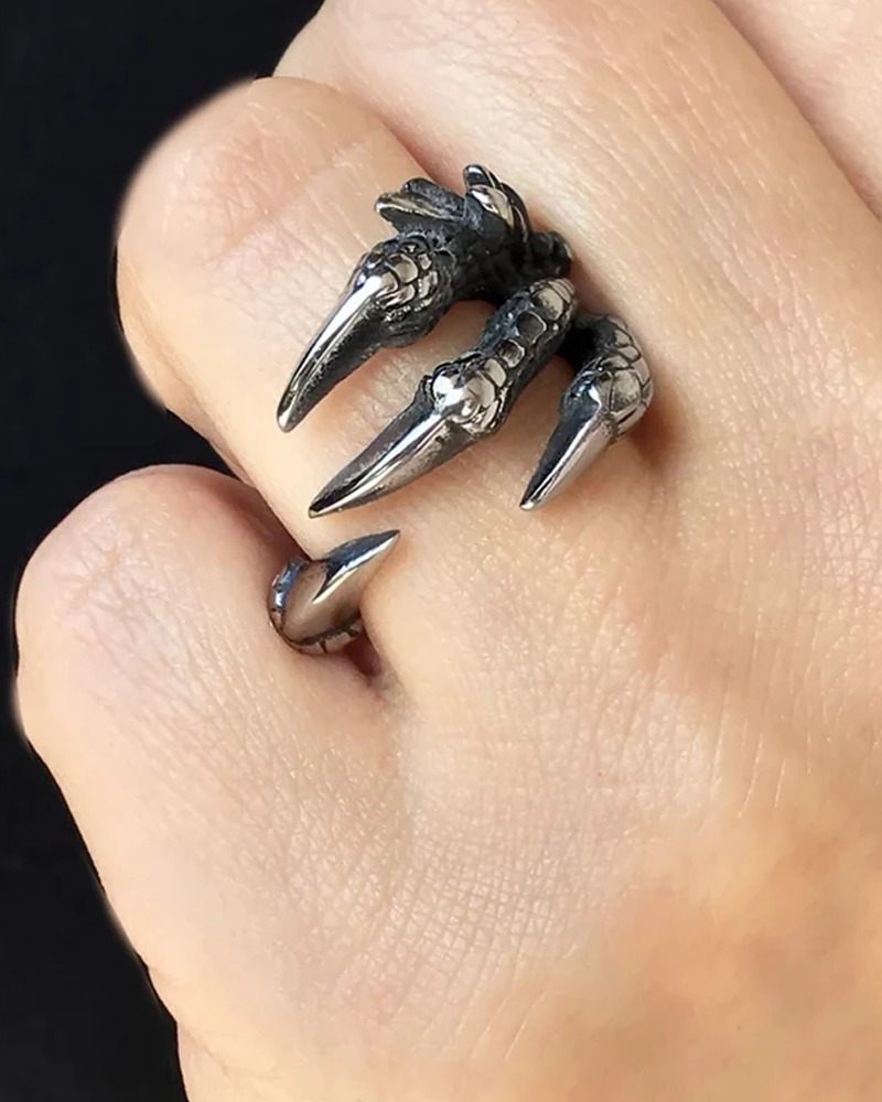 Y2K Grunge Dragon Claw Ring - Retro 90S Fashion, Gothic Y2K, Popstar & Party Outfits Accessory Y2K Grunge Dragon Claw Ring - Retro 90S Fashion, Gothic Y2K, Popstar & Party Outfits Accessory