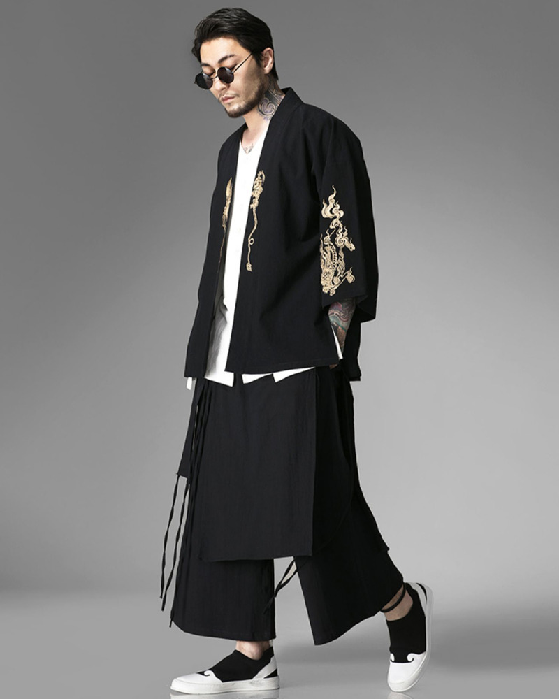 Y2K Grunge Embroidered Kimono Cardigan - Retro 90S Summer Outfit, Pastel Goth Style Y2K Grunge Embroidered Kimono Cardigan - Retro 90S Summer Outfit, Pastel Goth Style