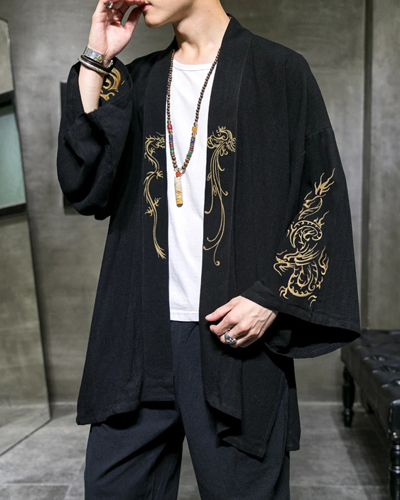 Y2K Grunge Embroidered Kimono Jacket - Retro 90S Fashion, Summer Outfits, And Party Looks