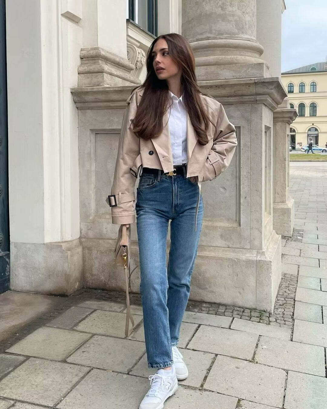 Y2K Grunge Estelle Cropped Trench Coat - Retro 90S Fashion, Summer & Party Outfits Y2K Grunge Estelle Cropped Trench Coat - Retro 90S Fashion, Summer & Party Outfits