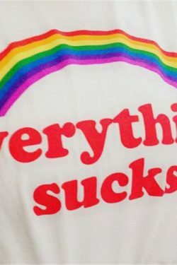 Y2K Grunge Everything Sucks Shirt - 90S Retro Summer Outfit, Pastel Goth, Y2K Fashion