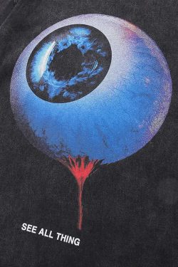 Y2K Grunge Eyeball T-Shirt - Retro 90S Fashion, Summer Y2K Outfits, Gothic Y2K Style