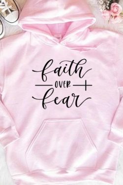 Y2K Grunge Faith Over Fear Hoodie - Retro 90S Fashion, Summer Outfits, And Pastel Goth Style