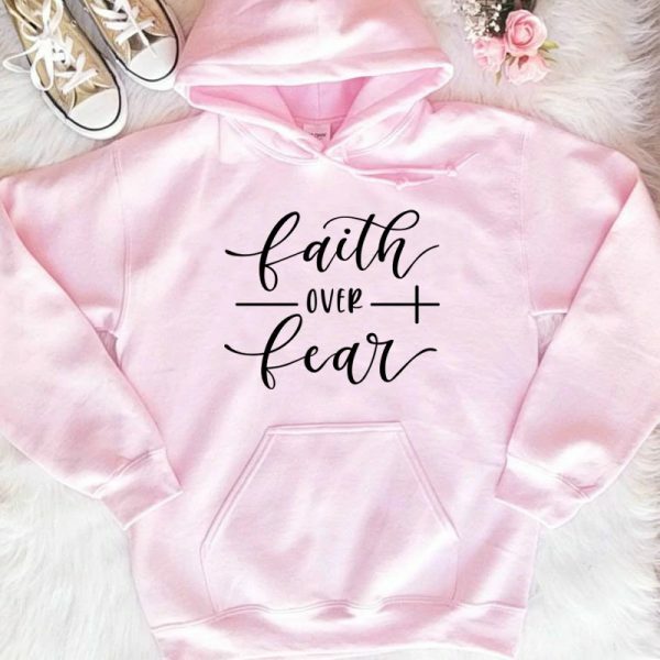 Y2K Grunge Faith Over Fear Hoodie - Retro 90S Fashion, Summer Outfits, And Pastel Goth Style Y2K Grunge Faith Over Fear Hoodie - Retro 90S Fashion, Summer Outfits, And Pastel Goth Style