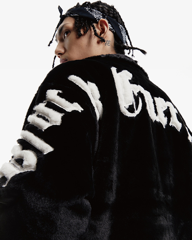 Y2K Grunge Faux Fur Jacket - 90S Retro Style, Perfect For Y2K Summer Outfits And Party Looks