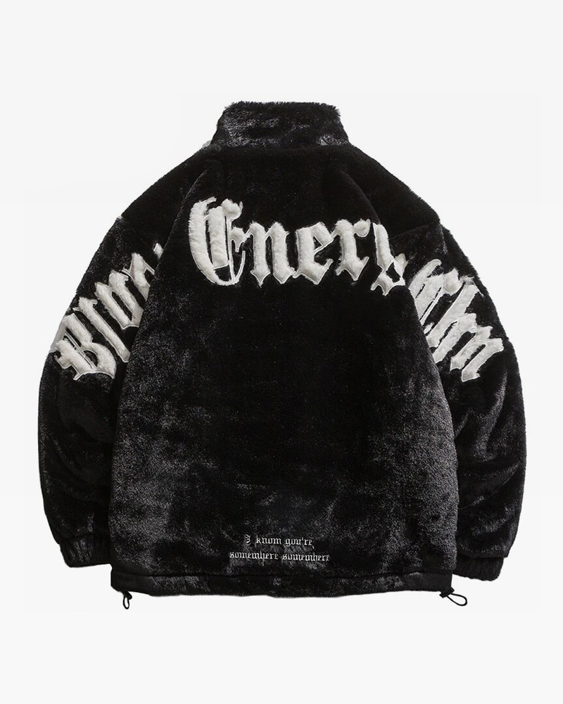 Y2K Grunge Faux Fur Jacket - 90S Retro Style, Perfect For Y2K Summer Outfits And Party Looks