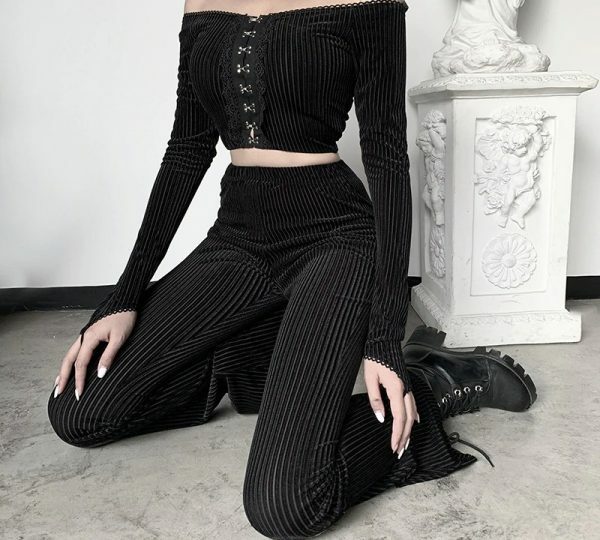 Y2K Grunge Flare Pants - Retro 90S Fashion, Summer Outfits, And Pastel Goth Style