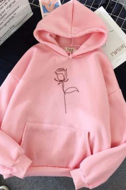 Y2K Grunge Flower Hoodie - Retro 90S Streetwear, Summer Outfits, Y2K Fashion For Women