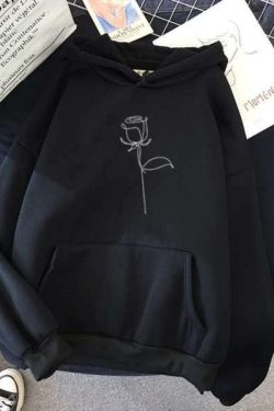 Y2K Grunge Flower Hoodie - Retro 90S Streetwear, Summer Outfits, Y2K Fashion For Women