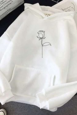 Y2K Grunge Flower Hoodie - Retro 90S Streetwear, Summer Outfits, Y2K Fashion For Women