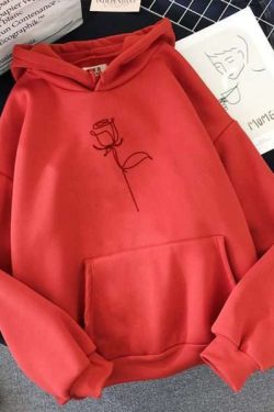 Y2K Grunge Flower Hoodie - Retro 90S Streetwear, Summer Outfits, Y2K Fashion For Women