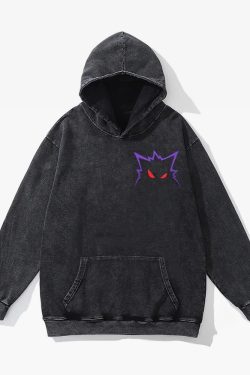 Y2K Grunge Gengar Hoodie - Retro 90S Fashion, Summer Y2K Outfits, Pastel Goth Style