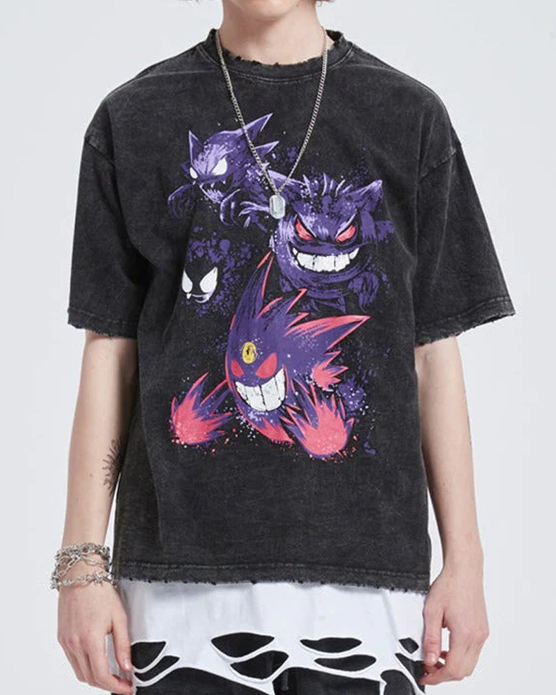 Y2K Grunge Gengar Shirt - Retro 90S Fashion, Summer Outfits, And Pastel Goth Style Y2K Grunge Gengar Shirt - Retro 90S Fashion, Summer Outfits, And Pastel Goth Style