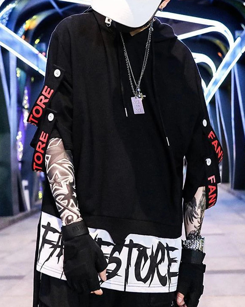 Y2K Grunge Goth Hoodie For Men - Retro 90S Fashion, Dark Y2K Style, Perfect For Y2K Outfits Y2K Grunge Goth Hoodie For Men - Retro 90S Fashion, Dark Y2K Style, Perfect For Y2K Outfits