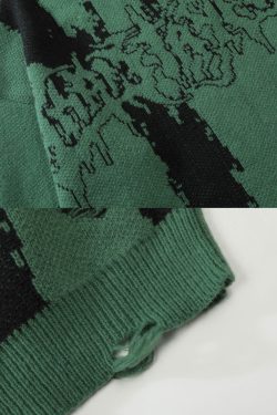 Y2K Grunge Goth Knit Sweater - Retro 90S Fashion, Summer Outfits, And Pastel Goth Style