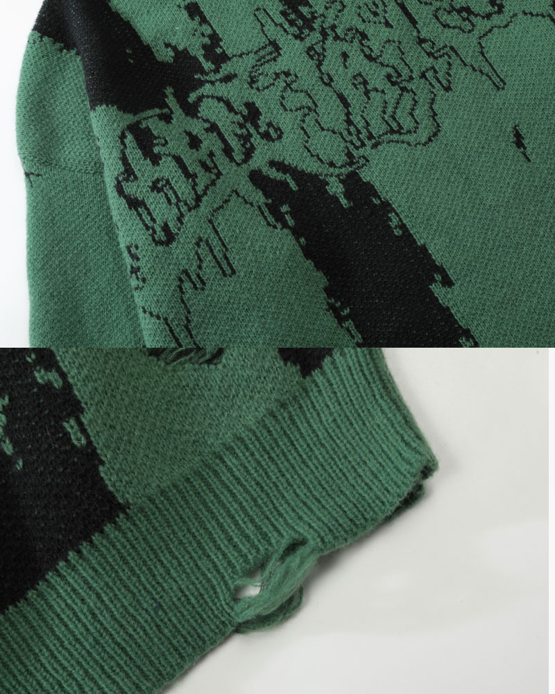 Y2K Grunge Goth Knit Sweater - Retro 90S Fashion, Summer Outfits, And Pastel Goth Style Y2K Grunge Goth Knit Sweater - Retro 90S Fashion, Summer Outfits, And Pastel Goth Style