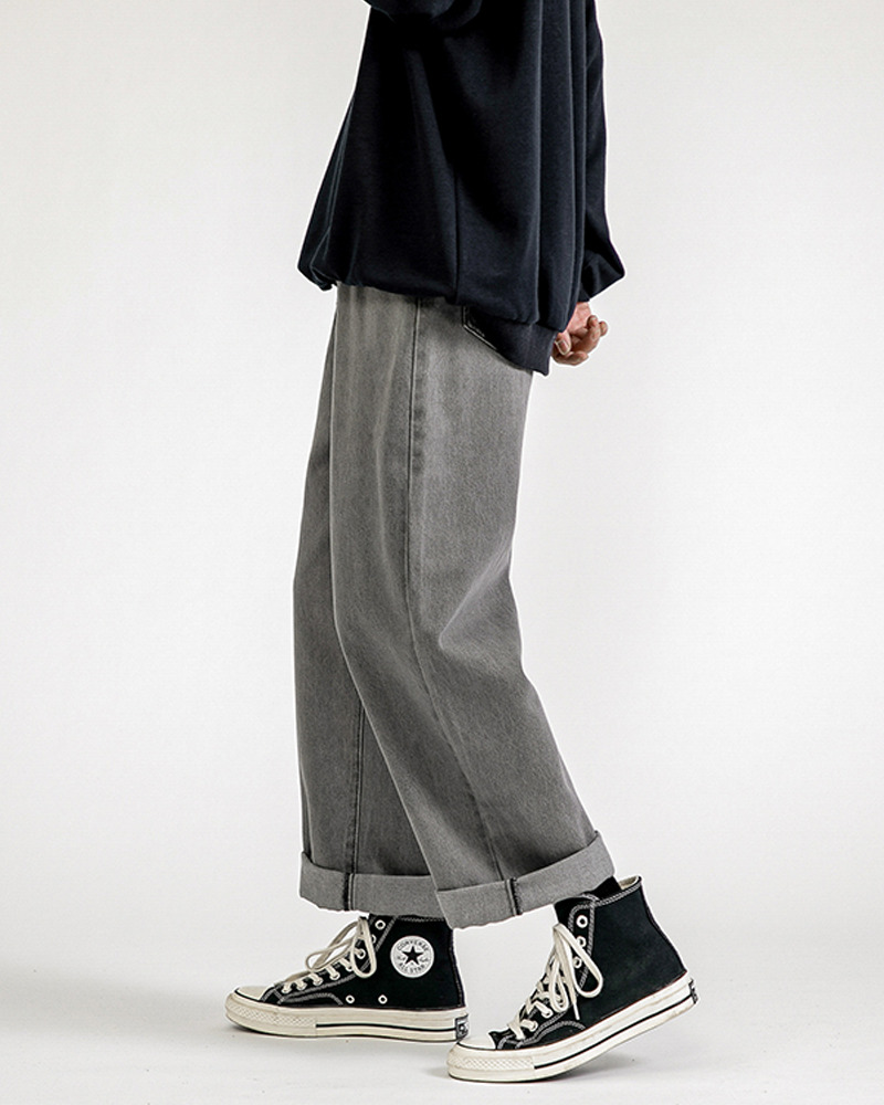 Y2K Grunge Gray Baggy Jeans - Retro 90S Fashion, Summer Y2K Outfits, Hip Hop Style