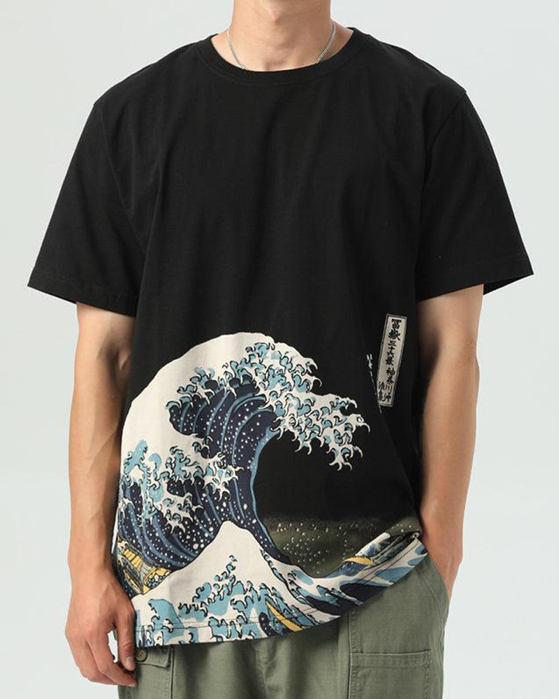Y2K Grunge Great Wave Off Kanagawa Shirt - 90S Retro Summer Outfit, Y2K Fashion Top Y2K Grunge Great Wave Off Kanagawa Shirt - 90S Retro Summer Outfit, Y2K Fashion Top