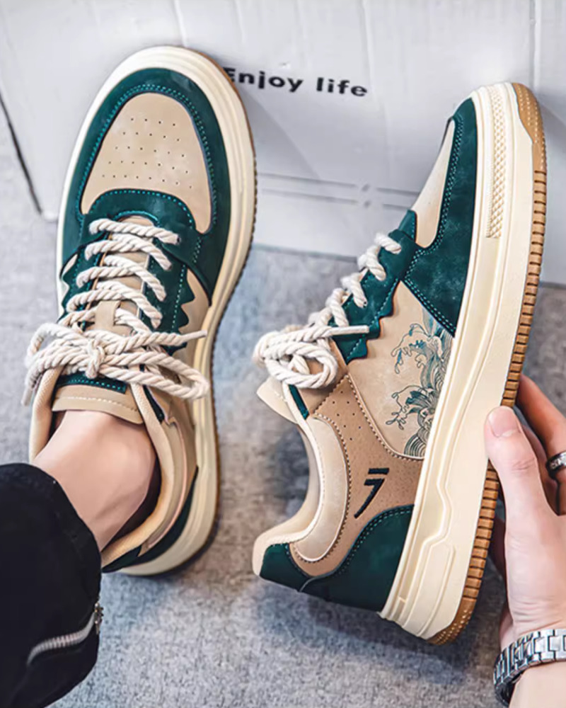 Y2K Grunge Great Wave Off Kanagawa Shoes - Retro 90S Fashion, Summer Y2K Outfits, Popstar Style