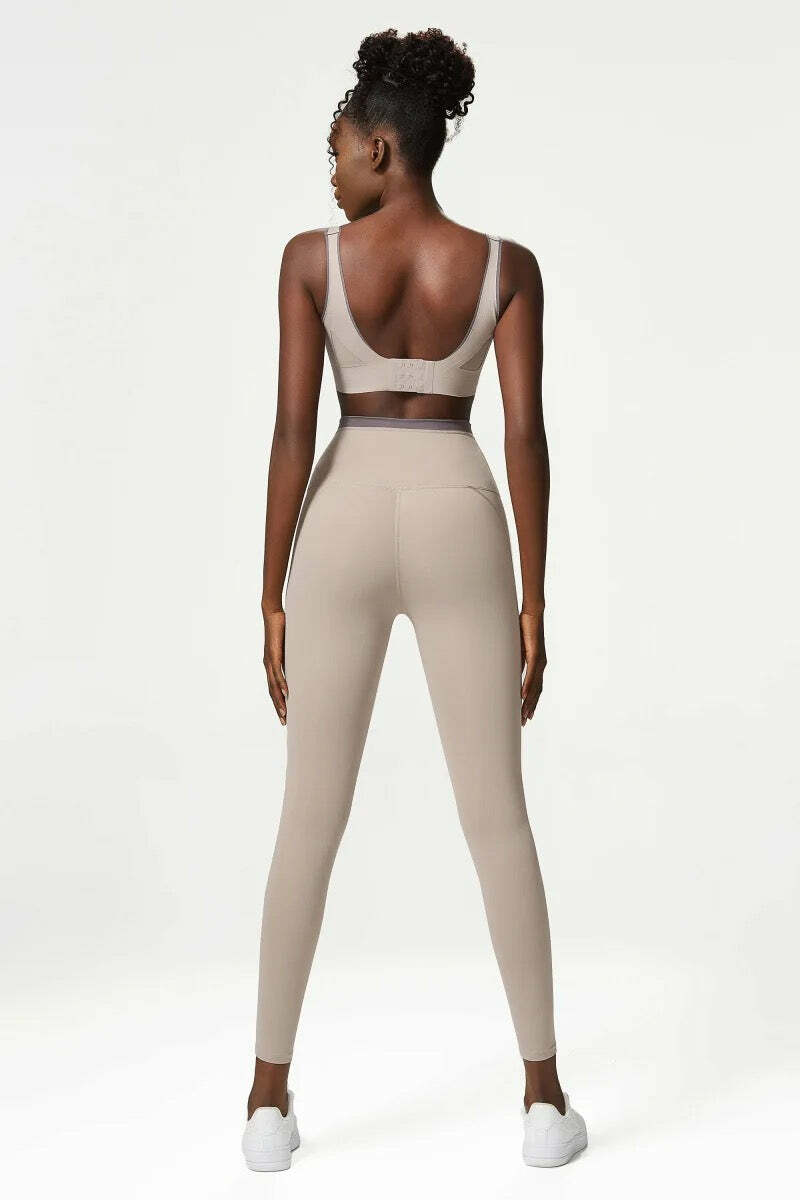 Y2K Grunge Grey Sports Bra And Leggings Set - Retro 90S Summer Outfit, Y2K Fashion Essentials Y2K Grunge Grey Sports Bra And Leggings Set - Retro 90S Summer Outfit, Y2K Fashion Essentials