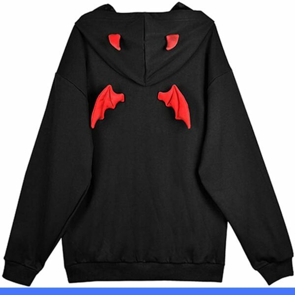 Y2K Grunge Hades Devil Hoodie - Retro 90S Fashion, Gothic Y2K, Summer Y2K Outfits