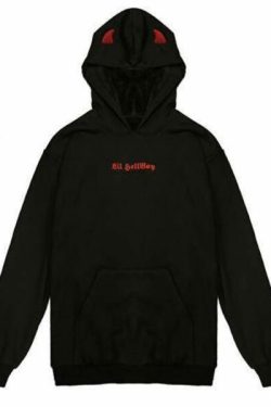 Y2K Grunge Hades Devil Hoodie - Retro 90S Fashion, Gothic Y2K, Summer Y2K Outfits