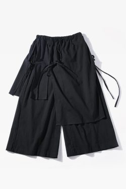 Y2K Grunge Hakama Pants - Retro 90S Fashion, Summer Y2K Outfits, Gothic Y2K Style