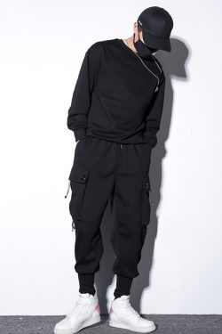 Y2K Grunge Harem Cargo Pants - Retro 90S Summer Outfit, Gothic Y2K Fashion, Hip Hop Style