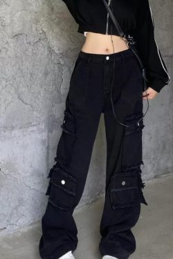 Y2K Grunge Hazel Cargo Pants - 90S Retro Summer Outfit, Y2K Fashion, Pastel Goth Style