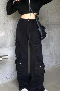Y2K Grunge Hazel Cargo Pants - 90S Retro Summer Outfit, Y2K Fashion, Pastel Goth Style