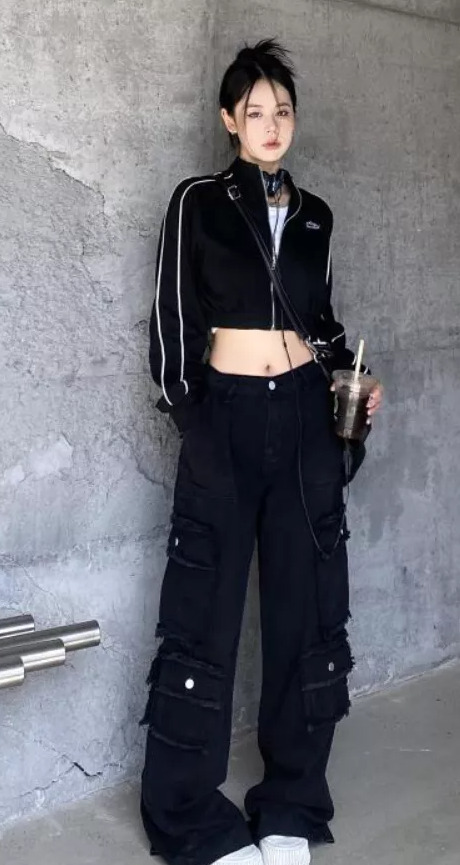 Y2K Grunge Hazel Cargo Pants - 90S Retro Summer Outfit, Y2K Fashion, Pastel Goth Style