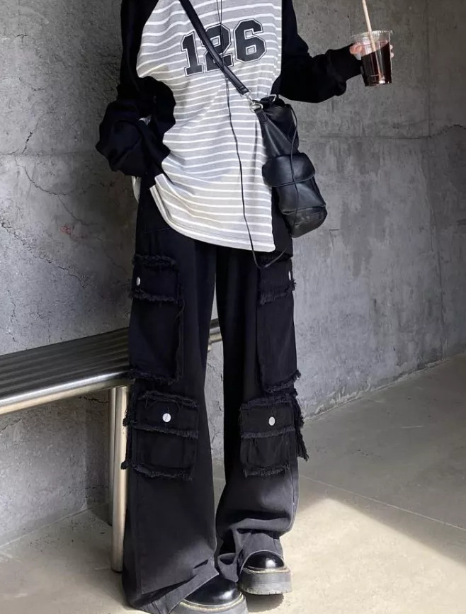 Y2K Grunge Hazel Cargo Pants - 90S Retro Summer Outfit, Y2K Fashion, Pastel Goth Style