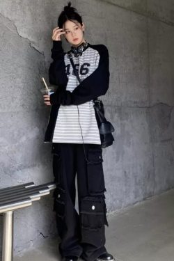 Y2K Grunge Hazel Cargo Pants - 90S Retro Summer Outfit, Y2K Fashion, Pastel Goth Style