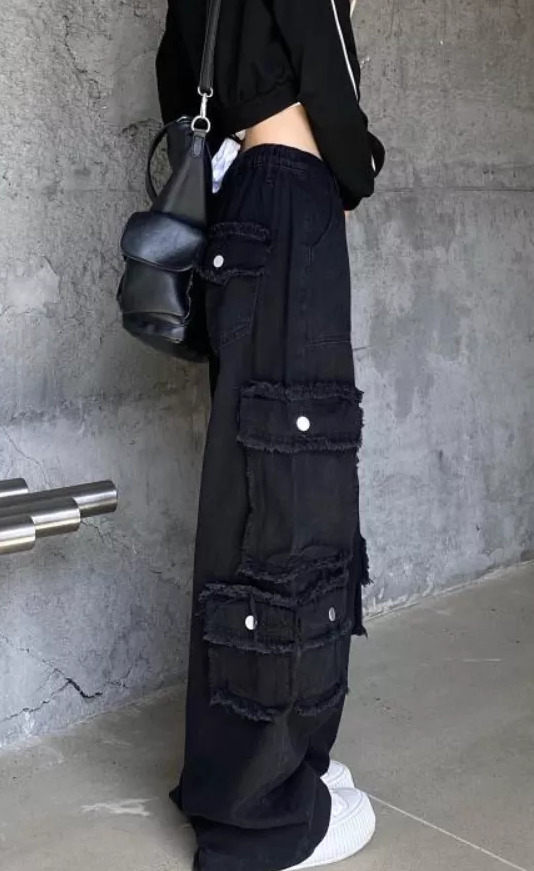 Y2K Grunge Hazel Cargo Pants - 90S Retro Summer Outfit, Y2K Fashion, Pastel Goth Style