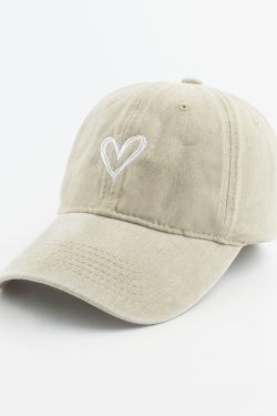 Y2K Grunge Heart Baseball Cap - Retro 90S Fashion, Summer Y2K Outfits, Pastel Goth Style