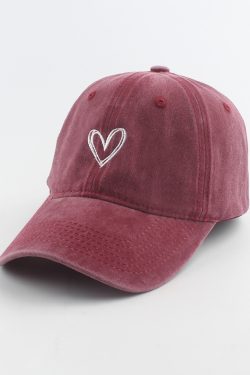 Y2K Grunge Heart Baseball Cap - Retro 90S Fashion, Summer Y2K Outfits, Pastel Goth Style