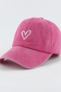 Y2K Grunge Heart Baseball Cap - Retro 90S Fashion, Summer Y2K Outfits, Pastel Goth Style