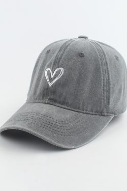 Y2K Grunge Heart Baseball Cap - Retro 90S Fashion, Summer Y2K Outfits, Pastel Goth Style