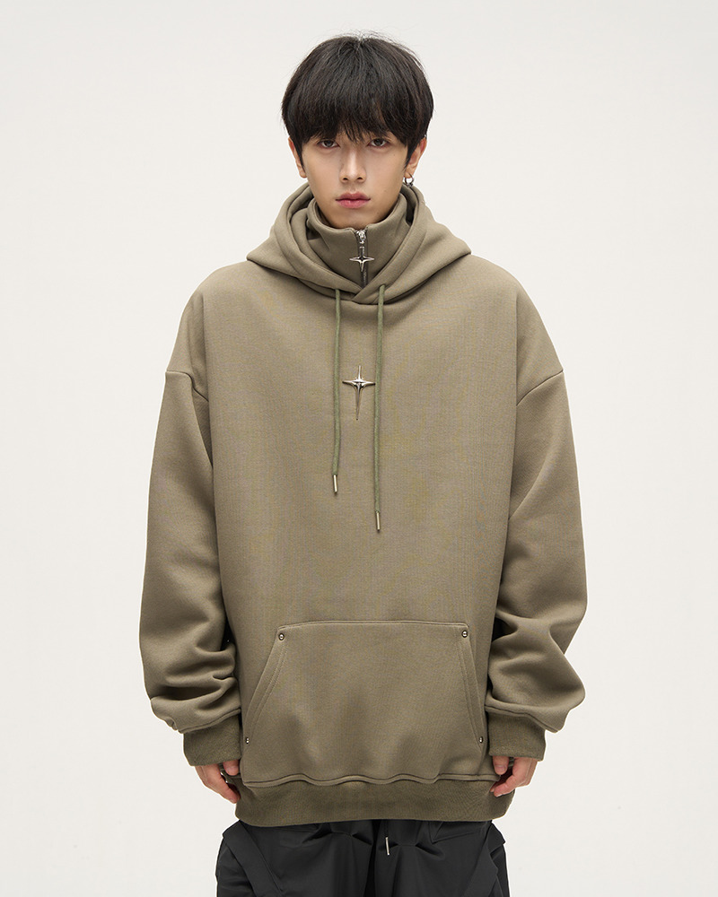 Y2K Grunge High Collar Hoodie - Retro 90S Fashion, Summer Outfits, And Pastel Goth Style Y2K Grunge High Collar Hoodie - Retro 90S Fashion, Summer Outfits, And Pastel Goth Style