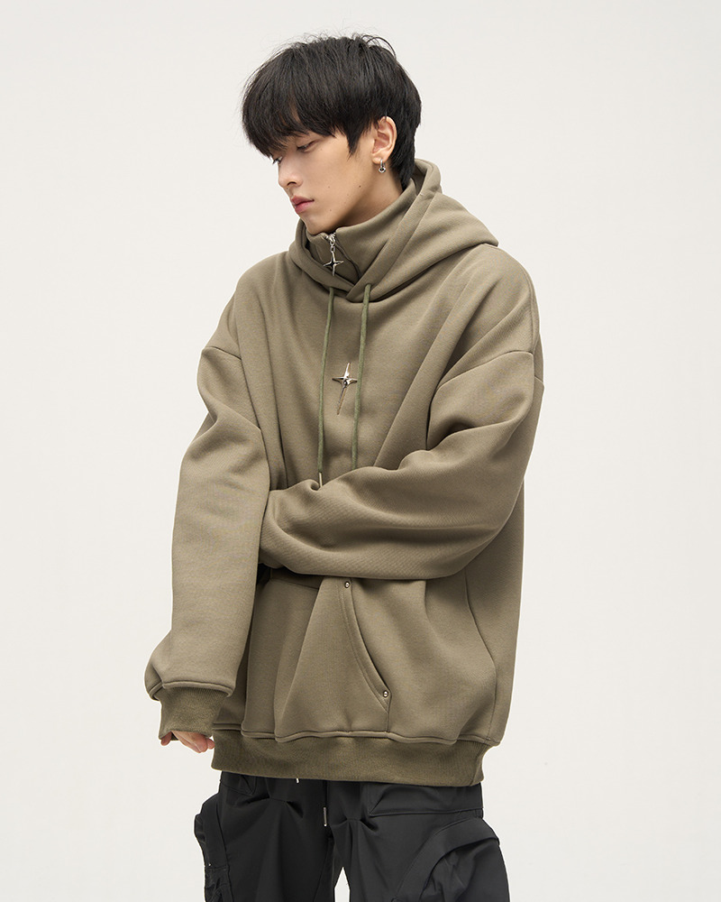 Y2K Grunge High Collar Hoodie - Retro 90S Fashion, Summer Outfits, And Pastel Goth Style Y2K Grunge High Collar Hoodie - Retro 90S Fashion, Summer Outfits, And Pastel Goth Style