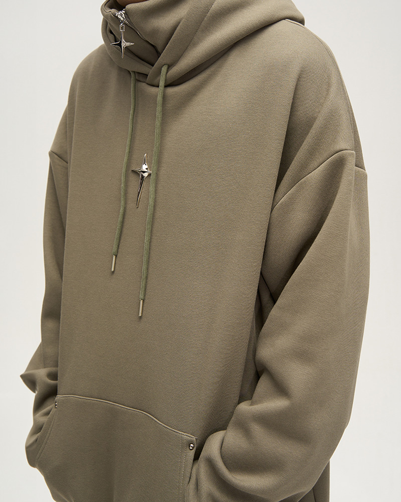 Y2K Grunge High Collar Hoodie - Retro 90S Fashion, Summer Outfits, And Pastel Goth Style Y2K Grunge High Collar Hoodie - Retro 90S Fashion, Summer Outfits, And Pastel Goth Style