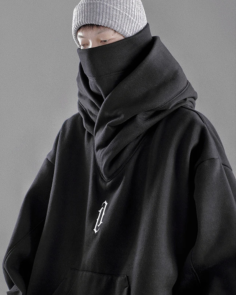 Y2K Grunge High Collar Hoodie - Retro 90S Fashion, Summer Outfits, And Pastel Goth Style